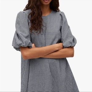 Mango gingham mini dress